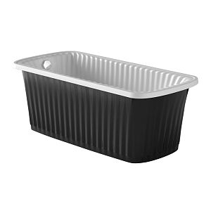 Ванна Migliore Olivia Panello 174x83хH66 см белая, панель черная, слив/перелив хром 25341 фото