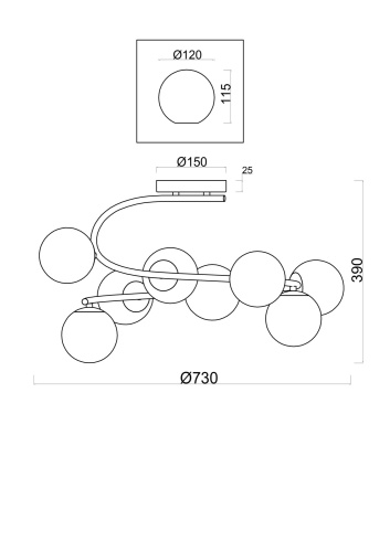 Люстра Freya FR5013PL-08CH фото 3