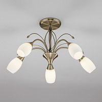 Люстра на штанге Eurosvet 30280/5 античная бронза фото