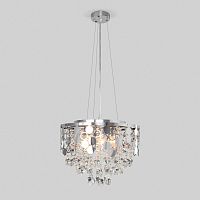 Каскадная люстра Eurosvet 10114/6 хром/прозрачный хрусталь Strotskis фото