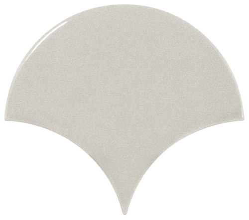 Equipe Scale Настенная керамическая плитка Fan Light Grey 10.6x12 глазурованный глянцевый