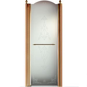 Душевая дверь Migliore Diadema распашная L90xH203 см SX, стекло матовое/декор 20411 фото