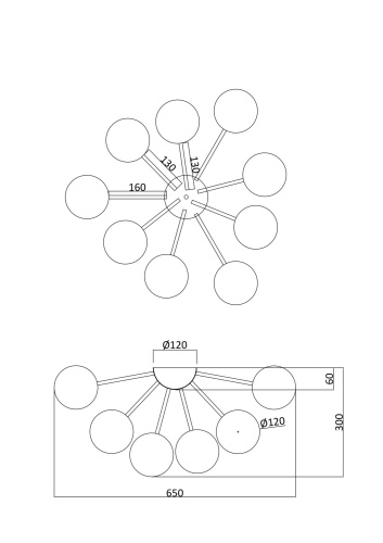 Потолочный светильник Freya FR5120CL-09G фото 2