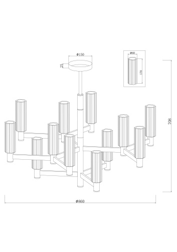 Люстра Freya FR5167PL-12BS фото 2