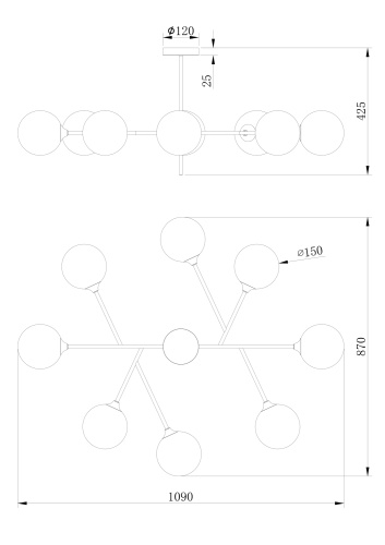 Люстра Freya FR5115PL-08BZ фото 2