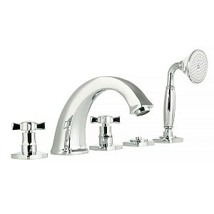 Смеситель на борт ванны Migliore Korona, на 5 отверстий, хром 28492 фото