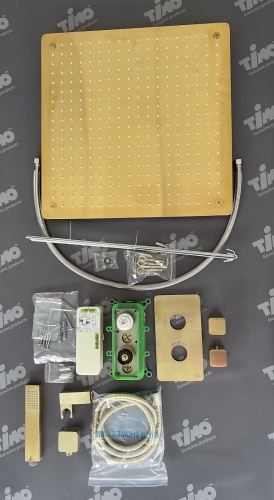 Душевая система встроенная с термостатом Timo Petruma SX-5029/17SM золото матовое фото 3