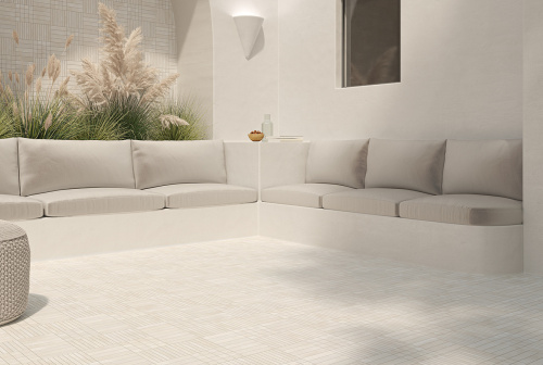 Керамогранит WOW Raster 131399 Line M Off White 15х15 фото 2