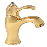 Смеситель для раковины Migliore Lem Swarovski монокомандный, золото 18893 фото