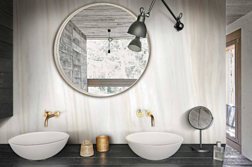 Керамогранит Rex Ceramiche Les Origines de Rex 769976 Ombre Doree Glossy 6mm 120x280 фото 2