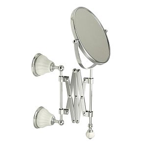 Зеркало Migliore Olivia оптическое настенное пантограф, L23-63 см керамика белая, хром 17490 фото