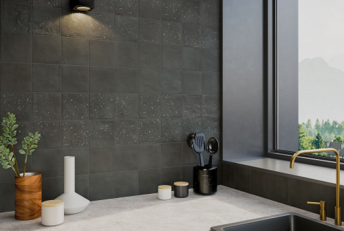 Керамогранит WOW Stardust 126394 Pebbles Nero 15х15 фото 2