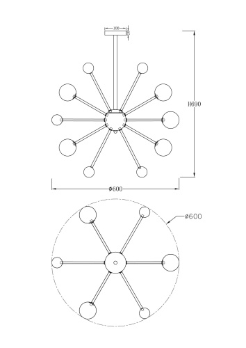 Люстра Freya FR5200PL-09FG фото 4