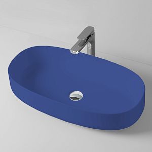 ArtCeram Cognac Раковина 68х35 см, без отв,, накладная, без слив-перелива, цвет: blue sapphire фото