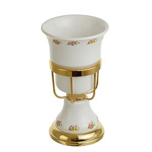 Стакан Migliore Provance настольный, керамика с декором/золото 17714 фото