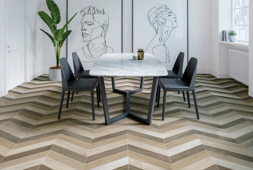 Керамогранит WOW 60º 120276 Chevron A Wood Dark 10х52 фото 2