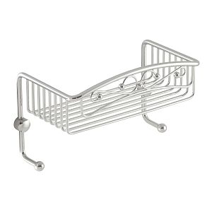 Решетка одинарная Migliore Complementi с двумя крючками L26xP15xH15 см, хром 22040 фото