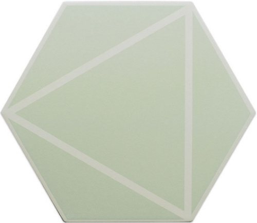 Керамогранит DNA Tiles Fancy 127020 Lines Mint 20х23