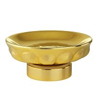 Mыльница Migliore Olivia настольная, керамика золото/золото 24655 фото