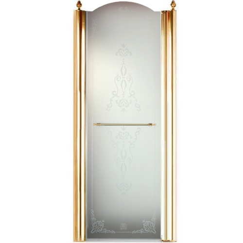 Душевая дверь Migliore Diadema распашная L80xH203 см DX, стекло прозрачное/декор 22714