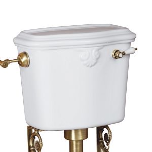 Бачок подвесной Migliore Impero низкий, для напольного WC, с отверстий для ручки слива, белая керамика 20793 фото