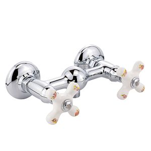 Смеситель для душа Migliore Provance внешний, выход М1/2", белый с декором/хром 19473 фото