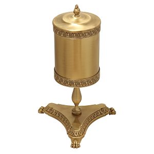 Ведро мусорное Migliore Elisabetta 5 л. на подставке, D35, H60 cм, бронза 16993 фото