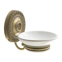 Мыльница Migliore Montecarlo настенная, керамика белая/бронза 31514 фото