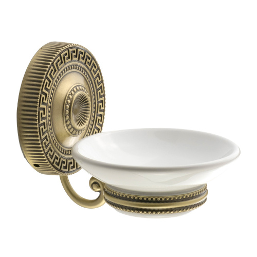 Мыльница Migliore Montecarlo настенная, керамика белая/бронза 31514