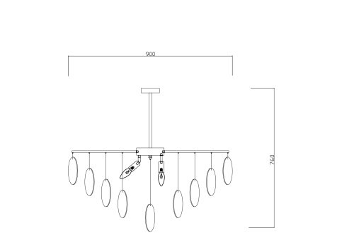 Люстра Freya FR5104PL-08BS2 фото 2