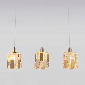 Подвесной светильник Eurosvet 50101/3 перламутровое золото фото