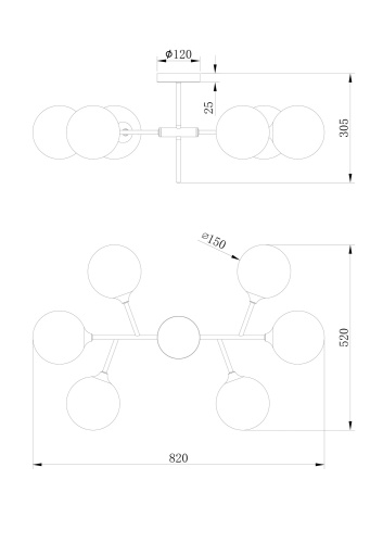 Люстра Freya FR5115PL-06BZ1 фото 2