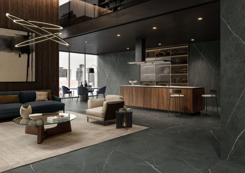 Керамогранит 600180000022 Metropolis Imperial Black Nat Rett 6mm 120x278 фото 2