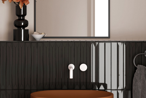 Керамическая плитка Equipe Vitral Axis Black 31158 5х40 фото 2