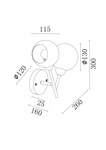Настенный светильник (бра) Freya FR5121WL-02G фото 3