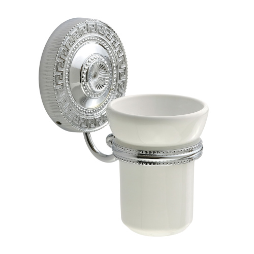 Стакан Migliore Montecarlo настенный, керамика белая/хром 31516