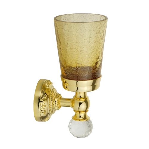 Cтакан настенный Migliore Cristalia, стекло/золото/Swarovski 16820
