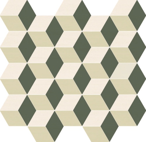 Italon Настенная плитка Element Silk Мозаика Cube Warm 30.5x33 глазурованный матовый