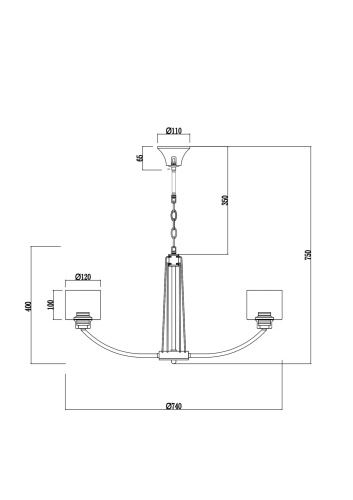 Люстра Freya FR5003PL-08B фото 2