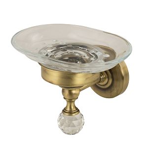 Mыльница Migliore Amerida настенная, стекло/бронза/Swarovski 16556 фото