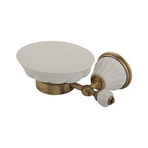 Mыльница Migliore Olivia настенная, керамика белая, бронза 17415 фото