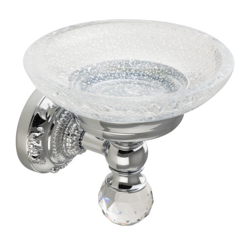 Mыльница Migliore Cristalia настенная, стекло/хром/Swarovski 16790