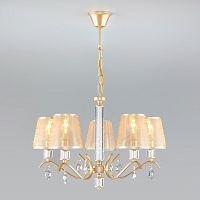 Подвесная люстра Eurosvet 60103/5 перламутровое золото фото