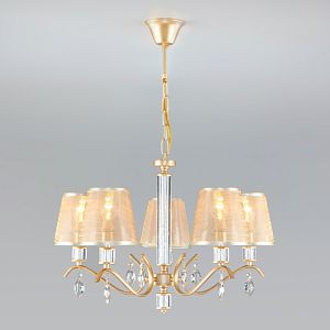 Подвесная люстра Eurosvet 60103/5 перламутровое золото фото
