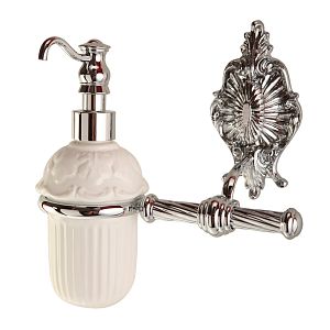 Дозатор жидкого мыла Migliore Elisabetta настенный, керамика/хром 17027 фото