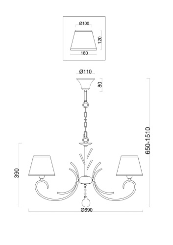 Люстра Freya FR2013PL-05G фото 2