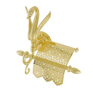 Бумагодержатель Migliore Luxor с крышкой, золото 26120 фото