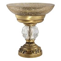Mыльница Migliore Cristalia настольная, стекло/бронза/Swarovski 16759 фото