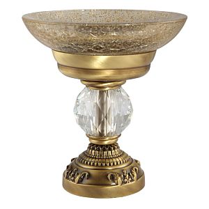 Mыльница Migliore Cristalia настольная, стекло/бронза/Swarovski 16759 фото