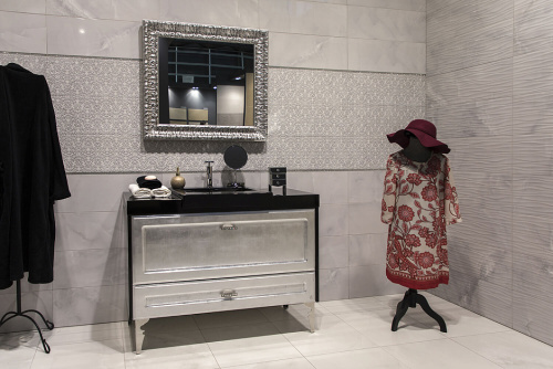 Плитка Olimpia Ondas Brillo Grey 25x73 фото 2